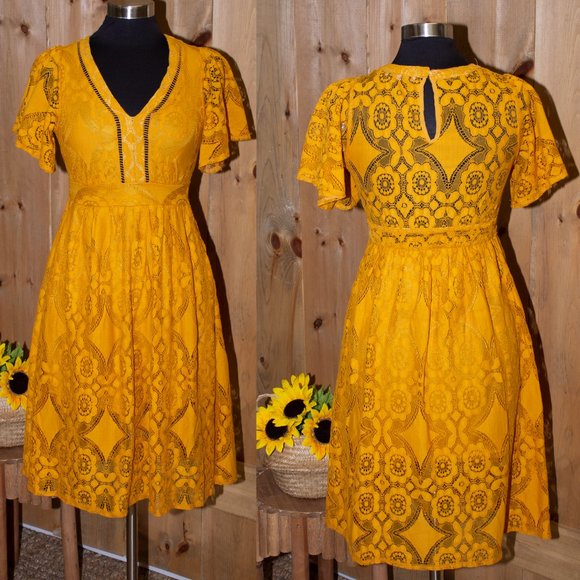 Lace Midi Dress - Picture 1 of 8